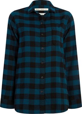 UPC 728175053491 product image for Woolrich Women's Eco Rich Pemberton Boyfriend Shirt - Small - Forest Blue | upcitemdb.com