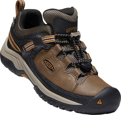 Keen Youth Targhee Low Waterproof Shoe - Dark Earth / Golden Brown