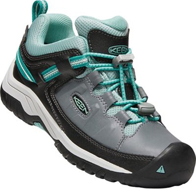 Keen Youth Targhee Low Waterproof Shoe - Steel Grey / Wasabi