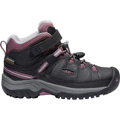 KEEN Kids' Targhee Mid Waterproof Shoe - 9 - Raven / Tulipwood product image