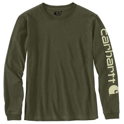 Carhartt Womens WK231 Workwear Sleeve Logo LS T-Shirt - Small - Basil Heat