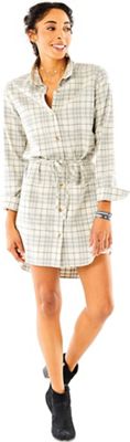 Carve Designs Women's Creston Flannel Dress - Large - Birch Plaid product image