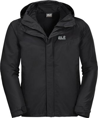 EAN 4055001912933 product image for Jack Wolfskin Men's Arland 3in1 Jacket - Medium - Black | upcitemdb.com