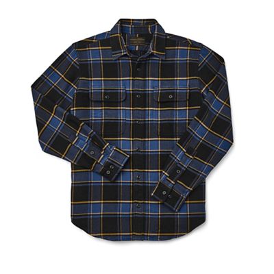 Filson Men's Vintage Flannel Work Shirt - XL - Cobalt / Black Plaid product image