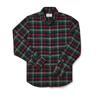 Filson Men's Vintage Flannel Work Shirt - XL - Treeline / Navy Plaid product image