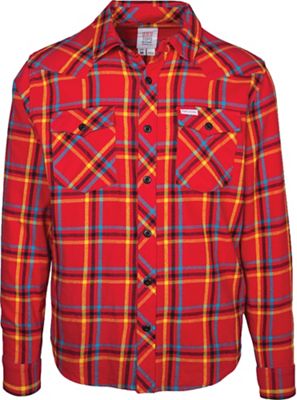 Topo Designs Plaid Mountain LS Shirt - Large - Red