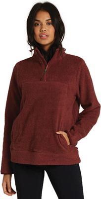 Billabong Womens Boundary Mock Half Zip - Small - Coco Berry