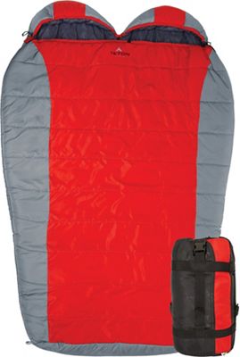 TETON Sports Tracker +5 Ultralight Double Sleeping Bag; Red