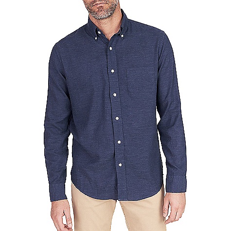Faherty Melange Oxford Long Sleeve Shirt