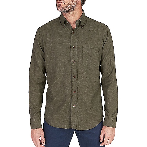 Faherty Melange Oxford Long Sleeve Shirt