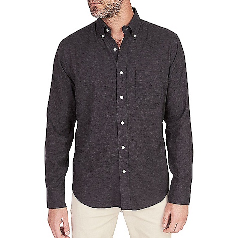 Faherty Melange Oxford Long Sleeve Shirt