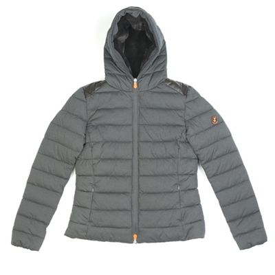 Save The Duck Women's Signature Stretch Hoodie - 1-S - 670 Charcoal Grey Melange product image