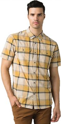 Prana Men's Cayman Plaid Shirt - Small - Stone product image