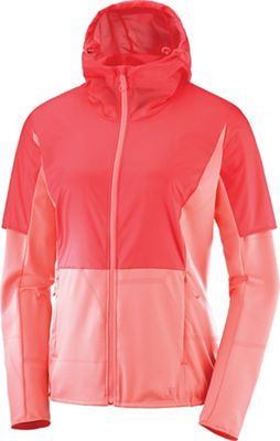 Salomon Women's Elevate Aero Full Zip Mid Hoodie - Medium - Desert Flower / Dubarry product image