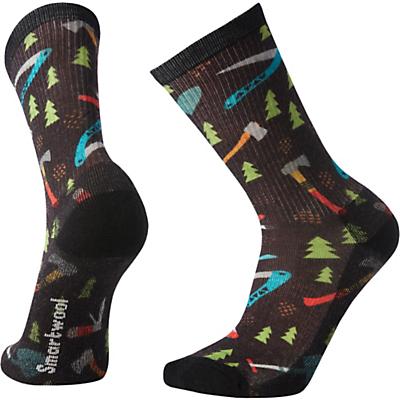 Smartwool Hike Light Sharp Things Print Crew Sock - Black