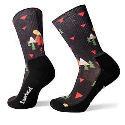 Smartwool Hike Light Under the Stars Print Crew Sock - Black