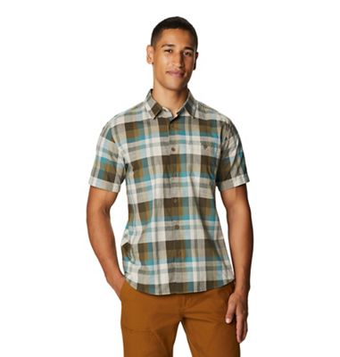 Mountain Hardwear Men's Big Cottonwood SS Shirt - Small - Raw Clay Plaid product image