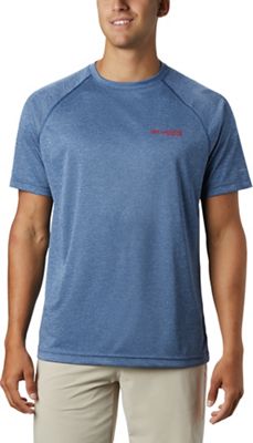 Columbia Men's Terminal Tackle Heather SS Shirt - Small - Carbon Heather / Red Spark Logo product image