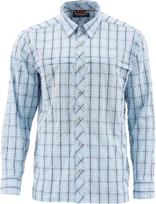 Simms Men's Stone Cold LS Shirt - Small - Mist Admiral Blue Plaid product image