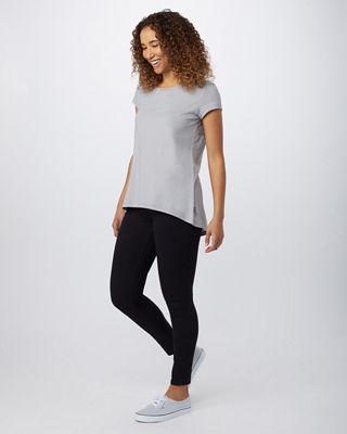 Tentree Women's Goji Tee - Small - Gargoyle Grey Micro Stripe product image