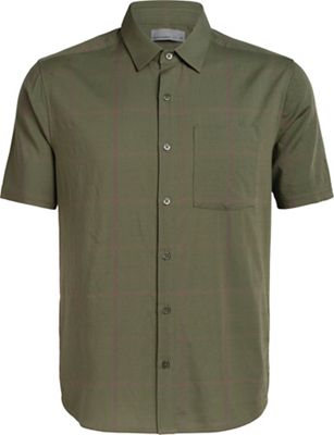 Icebreaker Mens Compass SS Shirt - Small - Cypress / Driftwood