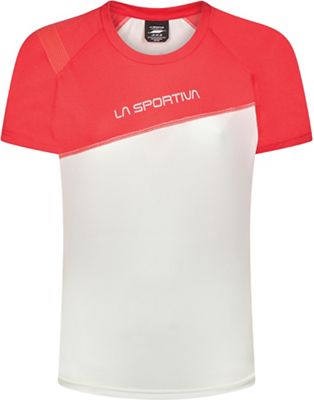 La Sportiva Women's Catch T-Shirt - Medium - White / Hibiscus product image