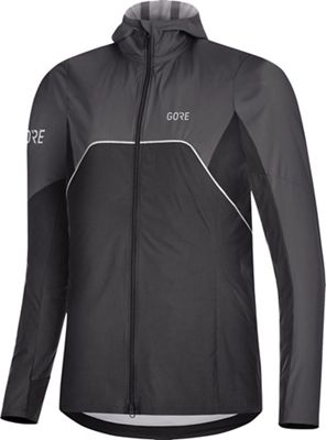 Gore Wear Women's R7 Partial GTX Infinium Hooded Jacket - XXS - Black / Terra Grey product image