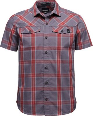 Black Diamond Men's Benchmark SS Shirt - Small - Anthracite / Red Oxide / Alloy Plaid product image