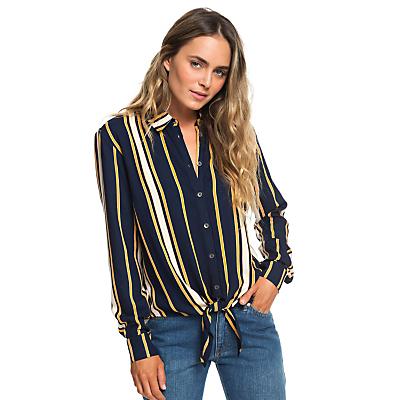 Roxy Suburb Vibes Stripes Shirt - Dress Blue Macy Stripe