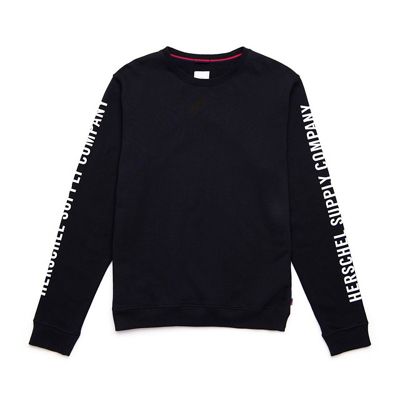 Herschel Supply Co Men's Crewneck - Medium - Sleeve Print Black / White product image