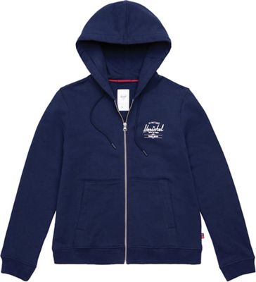 Herschel Supply Co Women's Full Zip Hoodie - Large - Classic Logo Peacoat/White product image
