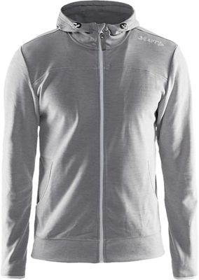 Craft Sportswear Men's Leisure Full Zip Hood Jacket - Medium - Grey Melange product image
