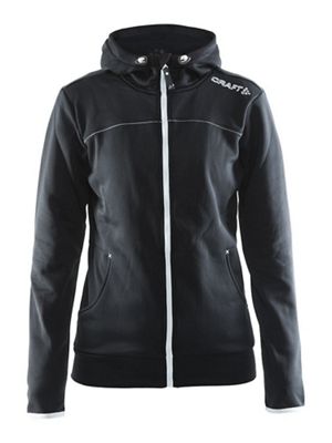 Craft Sportswear Women's Leisure Full Zip Hood Jacket - Medium - Black product image