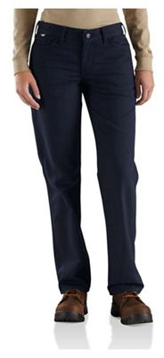 Carhartt Women's Flame Resistant Rugged Flex Canvas Pant - SIZE 4 Short - Dark Navy