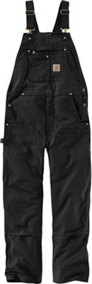 Carhartt Relaxed Fit Duck Bib Overalls (Black) Men's Casual Pants