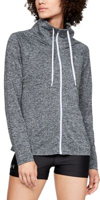 Under Armour Women's Tech Full Zip Twist Top - Small - Black / White / Metallic Silver product image