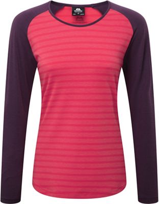 Mountain Equipment Women's Redline LS Tee - 14 - Virtual Pink Stripe / Blackberry product image