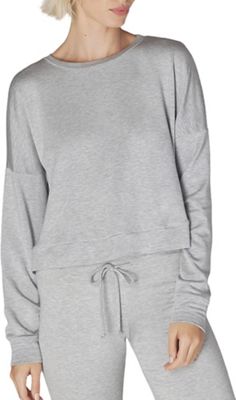 Beyond Yoga Women's Color Streak Cropped Pullover - Large - Light Heather Grey product image