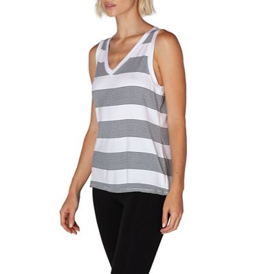 Beyond Yoga Women's Plain and Simple V-Neck Tank - Large - White Dark Topic Rider product image