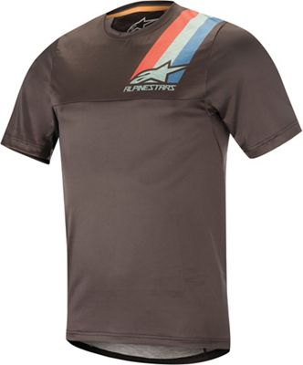 AlpineStars Men's Alps 4.0 SS Jersey - Small - Melange Dark Gray / Teal / Red product image
