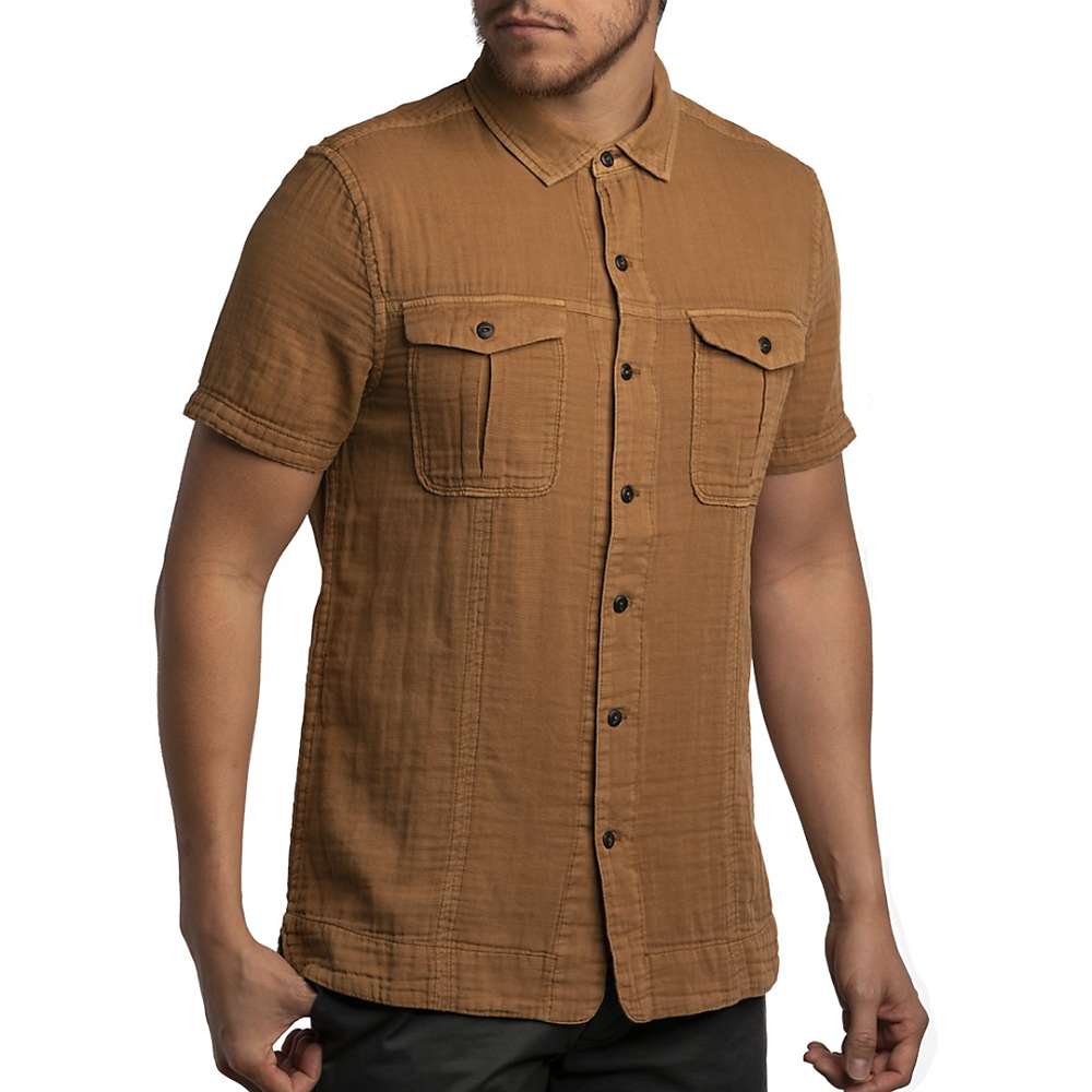 Jeremiah Men's Komo Pigment Double Cloth Top - Small - Pecan product image