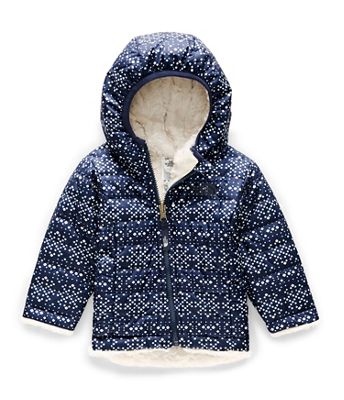 The North Face Infant Reversible Mossbud Swirl Hoodie - 0-3M - Montague Blue Sparkle Geo Print product image