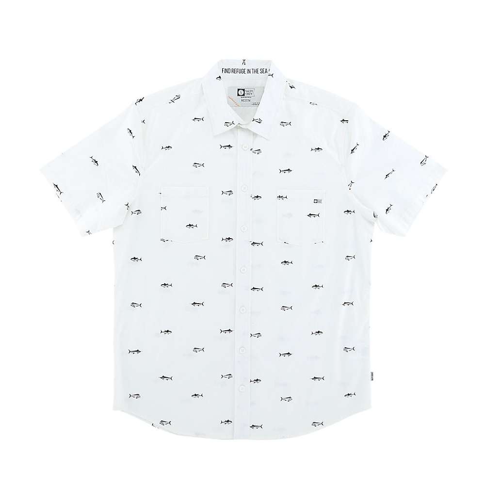 Salty Crew Men's Market SS Woven Top - Small - White product image