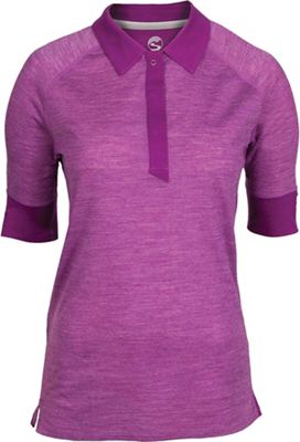 Showers Pass Women's Hi-Line Merino Short Sleeve Shirt - Large - Hollyhock product image