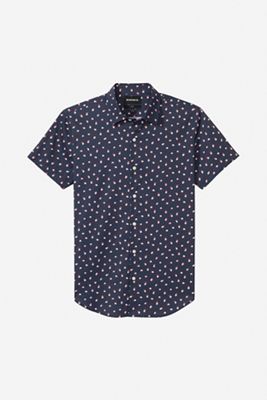 Bonobos Men's Tech Button Down SS Shirt - Small Regular - Flower Toss Flamingo product image