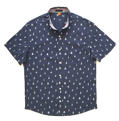 Tailor Vintage Men's Printed Stretch Performance SS Shirt - Small - Navy White Sails product image