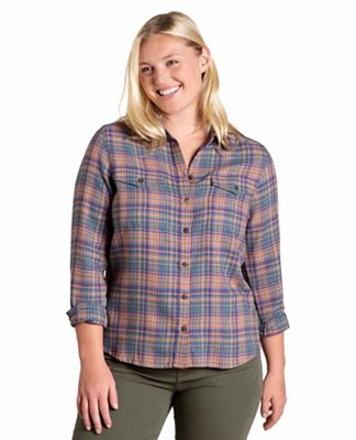 Toad & Co Women's Re-Form Flannel Shirt - Large - Fawn product image
