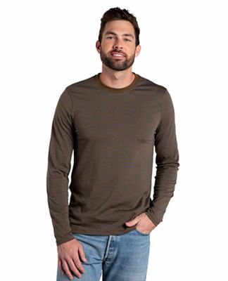 Toad & Co Men's Tempo LS Crew Neck Top - Large - Fir Stripe product image