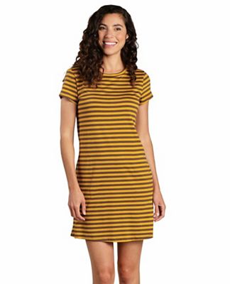 Toad & Co Women's Windmere II SS Dress - Medium - Gold Rush Stripe product image