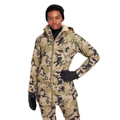 Burton Women's Prowess Jacket   Large   Martini Olive Terra Camo